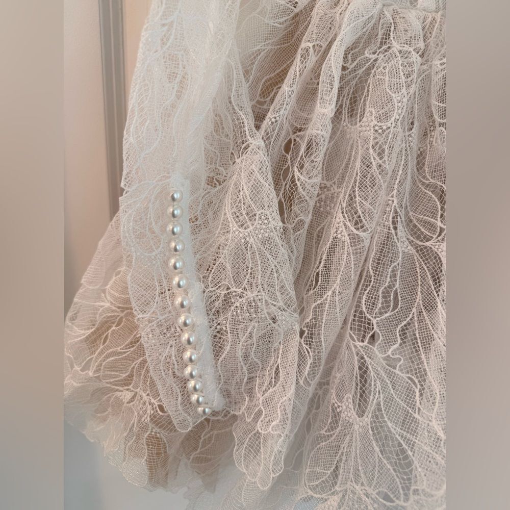 NWOT Bronx and Banc Maraya Arabella White Lace Mini Dress, wedding bridal dress - Picture 8 of 14